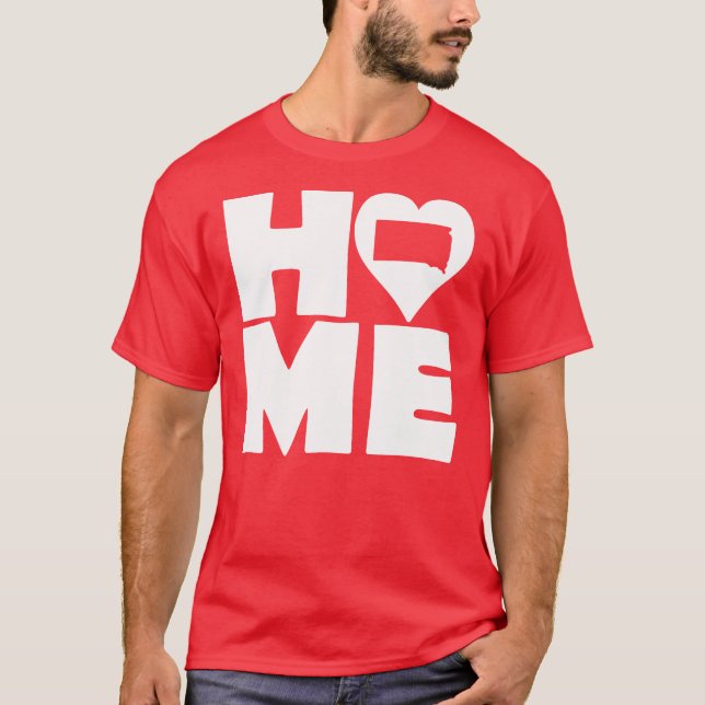 South Dakota Zuhause Heart Staat T-Shirts T - Shir (Vorderseite)