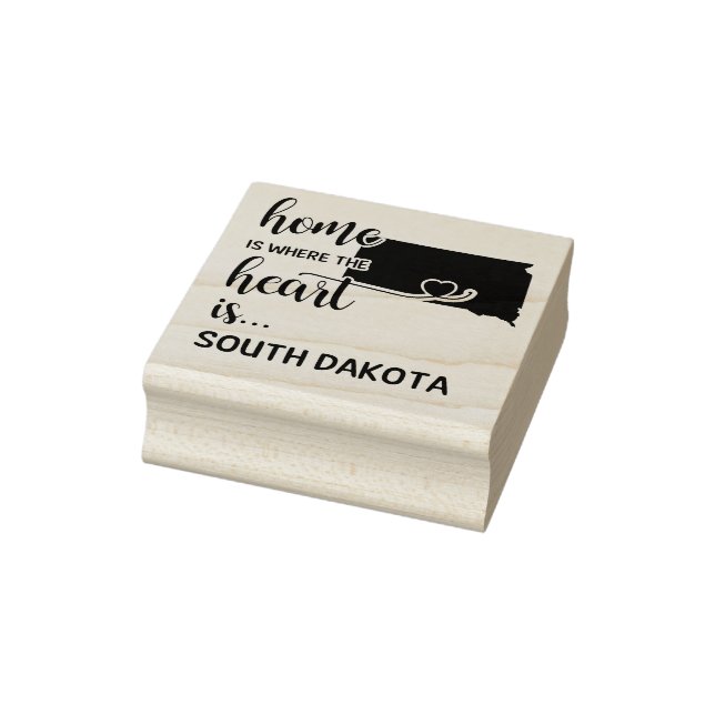 South Dakota Zuhause ist das Herz Gummistempel (Stempel)