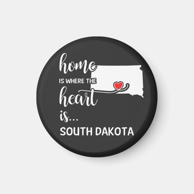 South Dakota Zuhause ist das Herz Magnet (Vorne)