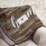 South Dakota Zuhause Staat Personalisierte Holzaus Decke<br><div class="desc">Zeigen Sie Zuhause-Staatsstolz mit diesem niedlichen rustikalen Imitat Holzplankendecke mit "Zuhause" in weißer Kalligrafie-Schrift, die mit einer Silhouette des Staat von South Dakota, stehend für den Buchstaben "O", schreibt. Eine rosa Herzillustrierung in der Staat-Karte vervollständigt das Design; Sie können die Herzposition in Ihrer Zuhause-Stadt ändern, indem Sie das Design-Tool öffnen...</div>
