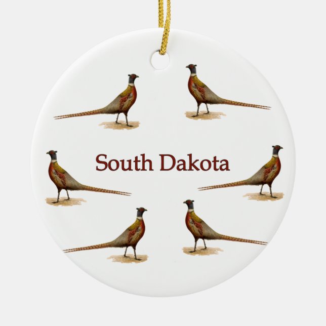 South- Dakotafasane Keramik Ornament (Vorne)