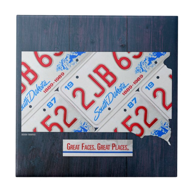 South- Dakotalizenz-Platten-Karten-Keramik-Fliese Fliese (Vorderseite)