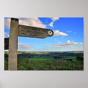 South Downs Beacon Hill Hampshire England Poster