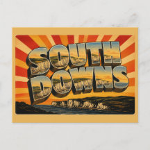 South Downs England Vintage Reise Kunst