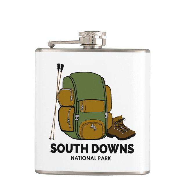 South Downs National Park Backpack Flachmann (Vorderseite)