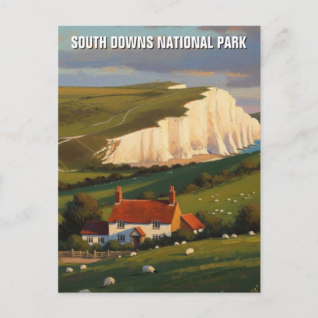 South Downs National Park England Travel Postkarte (Vorderseite)