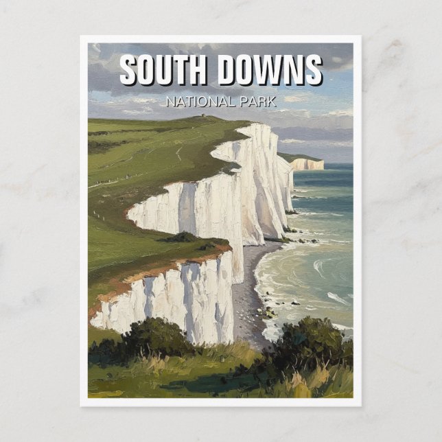 South Downs National Park England Travel Postkarte (Vorderseite)