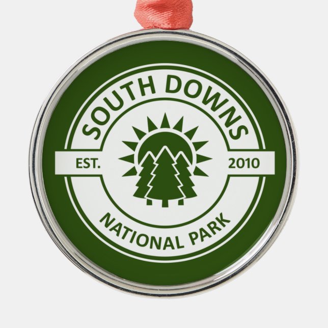 South Downs National Park Ornament Aus Metall (Vorne)