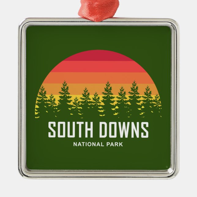 South Downs National Park Ornament Aus Metall (Vorne)