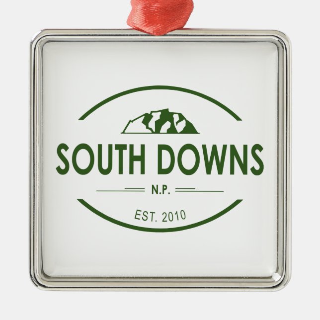South Downs National Park Ornament Aus Metall (Vorne)