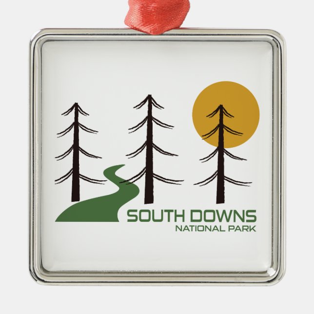 South Downs National Park Trail Ornament Aus Metall (Vorne)