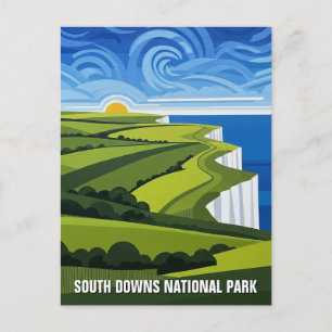 South Downs Nationalpark England Reise Postkarte