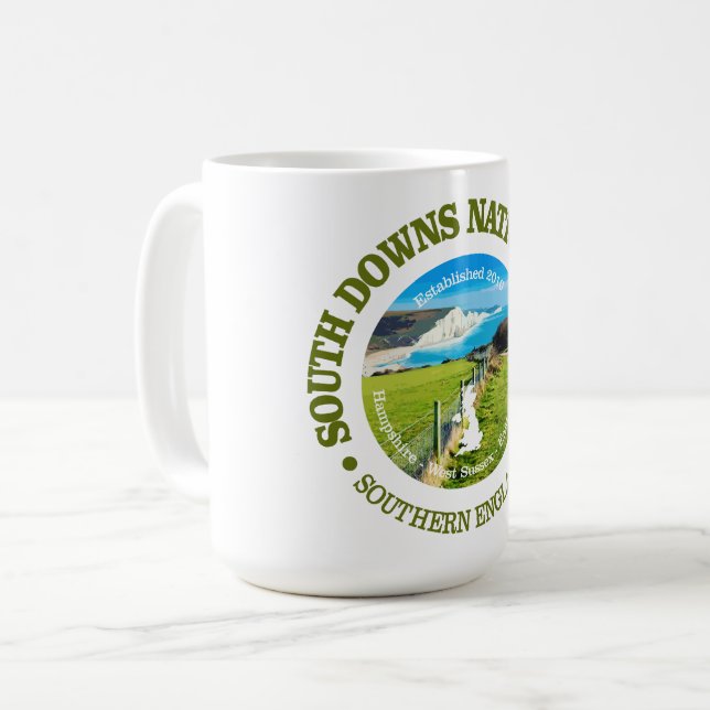 South Downs NP Kaffeetasse (Vorderseite Links)