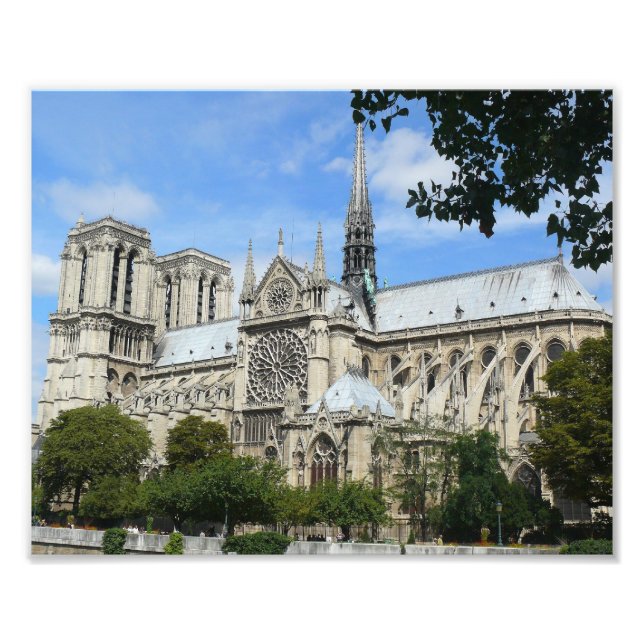 South Facade, Notre Dame Cathedral, Paris, Frankre Fotodruck (Vorne)