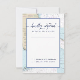 South #Florida Formal #Nautical #Wedding RSVP Karte