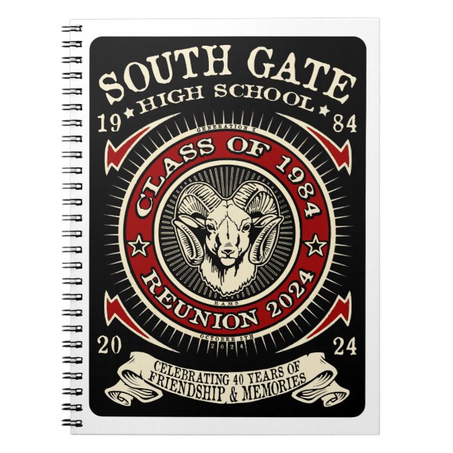 South Gate High School Rams Carnet (Devant)