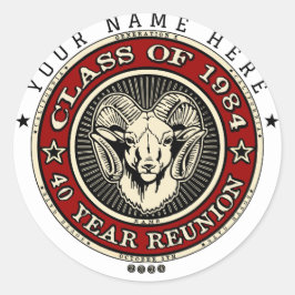 South Gate High School Rams Round Sticker 6 oder 2