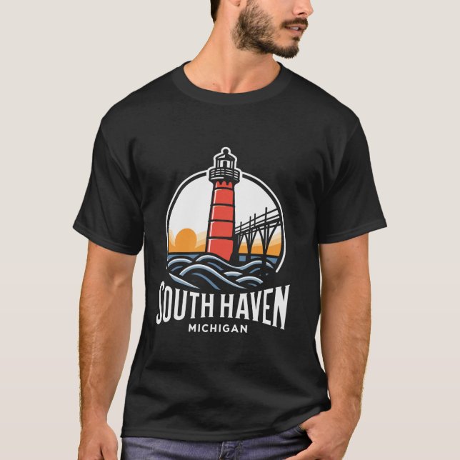 South Haven Michigan South Haven Lighthouse South T-Shirt (Vorderseite)