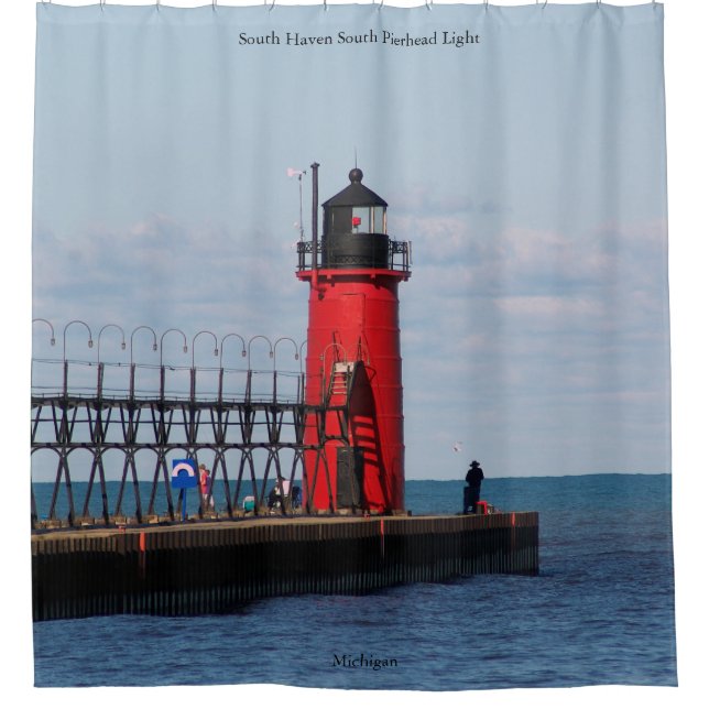 South Haven South Pierhead Light Duschvorhang (Vorderseite)