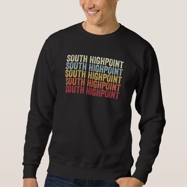 South Highpoint Florida South Highpoint FL Retro V Sweatshirt (Vorderseite)