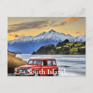 South Island NZ Postkarte