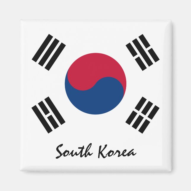 South Korea flag & Asia holiday/Fans-Sport Magnet (Vorne)