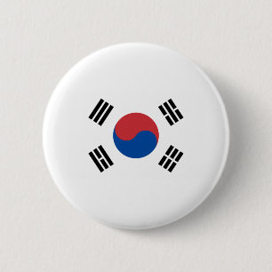 South Korea Flag Button