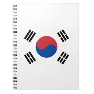 South Korea Flag Notizblock