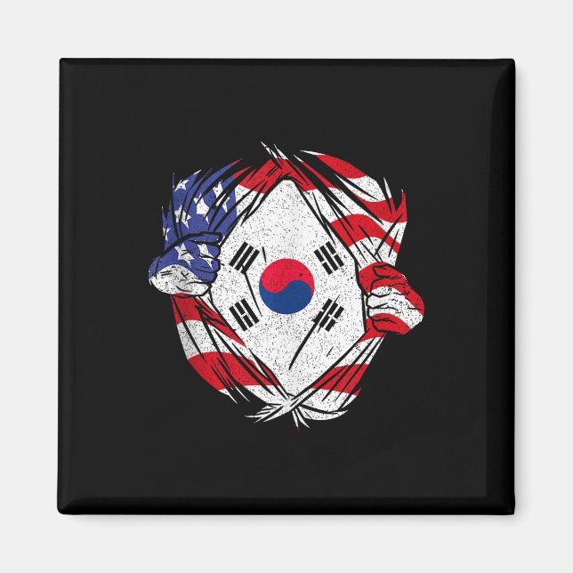 South Korea Love South Korea Pride Korean Patriot  Magnet (Vorne)