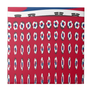 South Korea PolkaDot flag Fliese