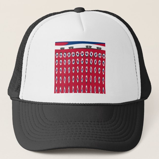 South Korea PolkaDot flag Truckerkappe (Vorderseite)