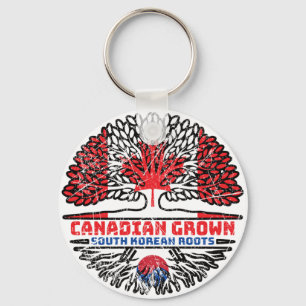 South Korea South Korean Canadian Canada Tree Schlüsselanhänger