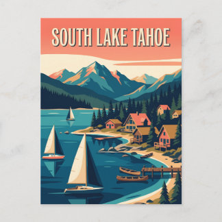South Lake Tahoe Kalifornien Bergposter Postkarte
