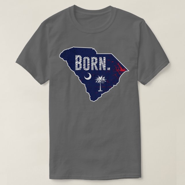 South olina SC geboren Palmetto T-Shirt (Design vorne)