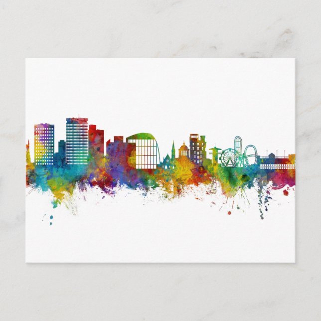 South-on-Sea-England-Skyline Postkarte (Vorderseite)