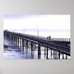 South on Sea Pier Beach Essex England Poster