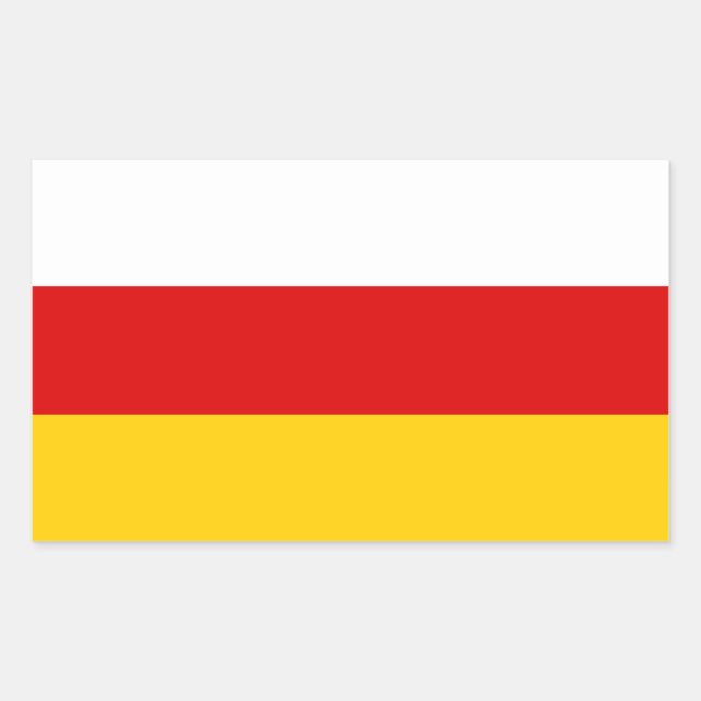 South Ossetia Flag Rechteckiger Aufkleber (Vorderseite)