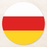 South Ossetia Flag Runder Pappuntersetzer<br><div class="desc">Patriotic flag of South Ossetia.</div>