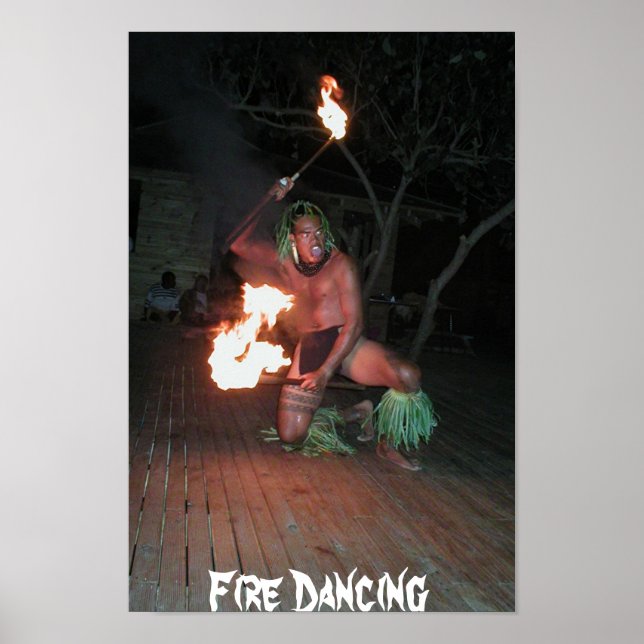 South Pacific Fire Dancer Poster (Vorne)