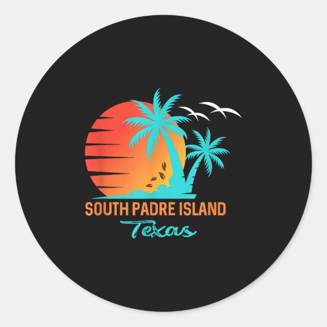South Padre Island Beach Runder Aufkleber (Vorderseite)