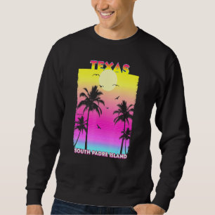 South Padre Island Texas Tx Summer Vintag Sunset Sweatshirt