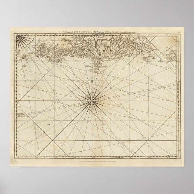 South part of St Domingo or Hispaniola Poster (Vorne)