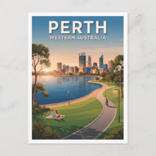 South Perth Ufer und Sir James Mitchell Park Postkarte