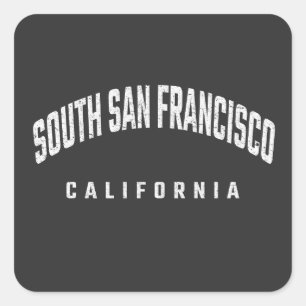 South San Francisco California CA Quadratischer Aufkleber
