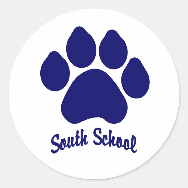 South School Paw Sticker (Vorderseite)