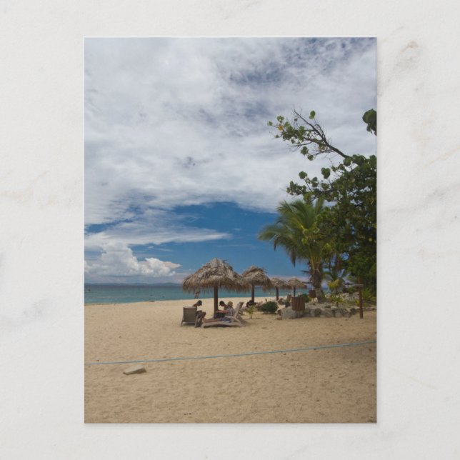 South Sea Island Beach, Fidschi Postkarte (Vorderseite)