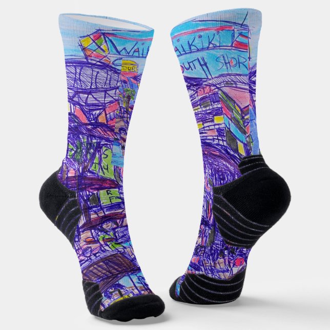 South Shore Waikiki Abstract Socken (Gewinkelt)