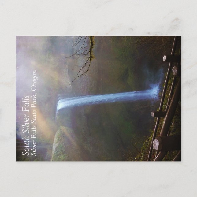 South Silver Falls, OR Postkarte (Vorderseite)
