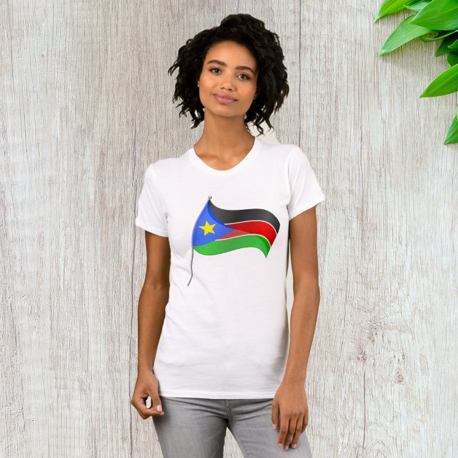 South Sudan Flag Country Colors Womens T - Shirt (Von Creator hochgeladen)