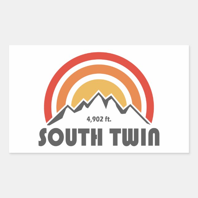 South Twin Mountain New Hampshire Rechteckiger Aufkleber (Vorderseite)